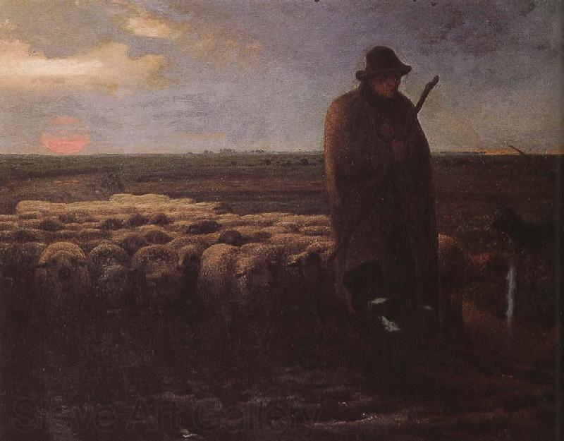 Jean Francois Millet Shepherden with his sheep Germany oil painting art